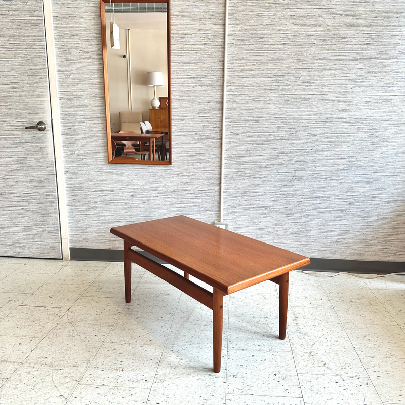 Compact Danish Modern Teak Coffee Table