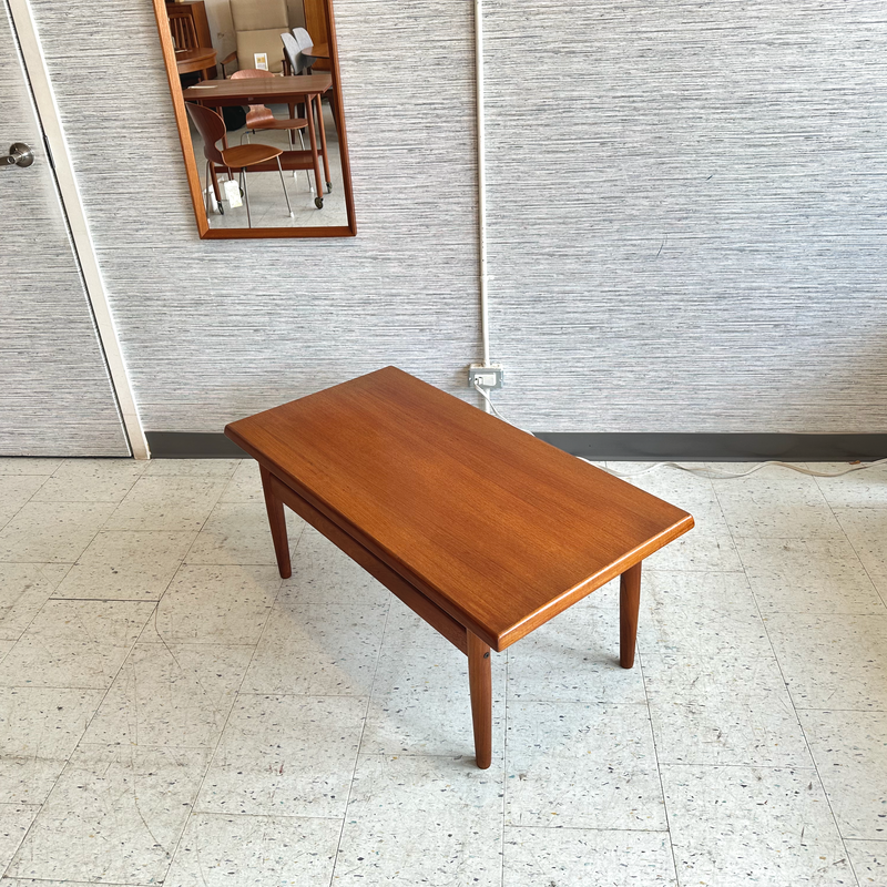 Compact Danish Modern Teak Coffee Table