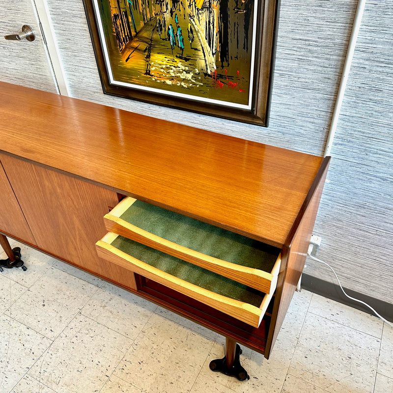 Compact Scandinavian Modern Teak 3 Door Sideboard