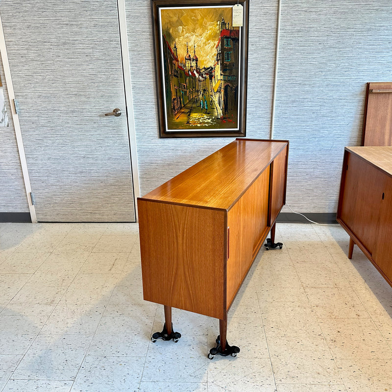 Compact Scandinavian Modern Teak 3 Door Sideboard