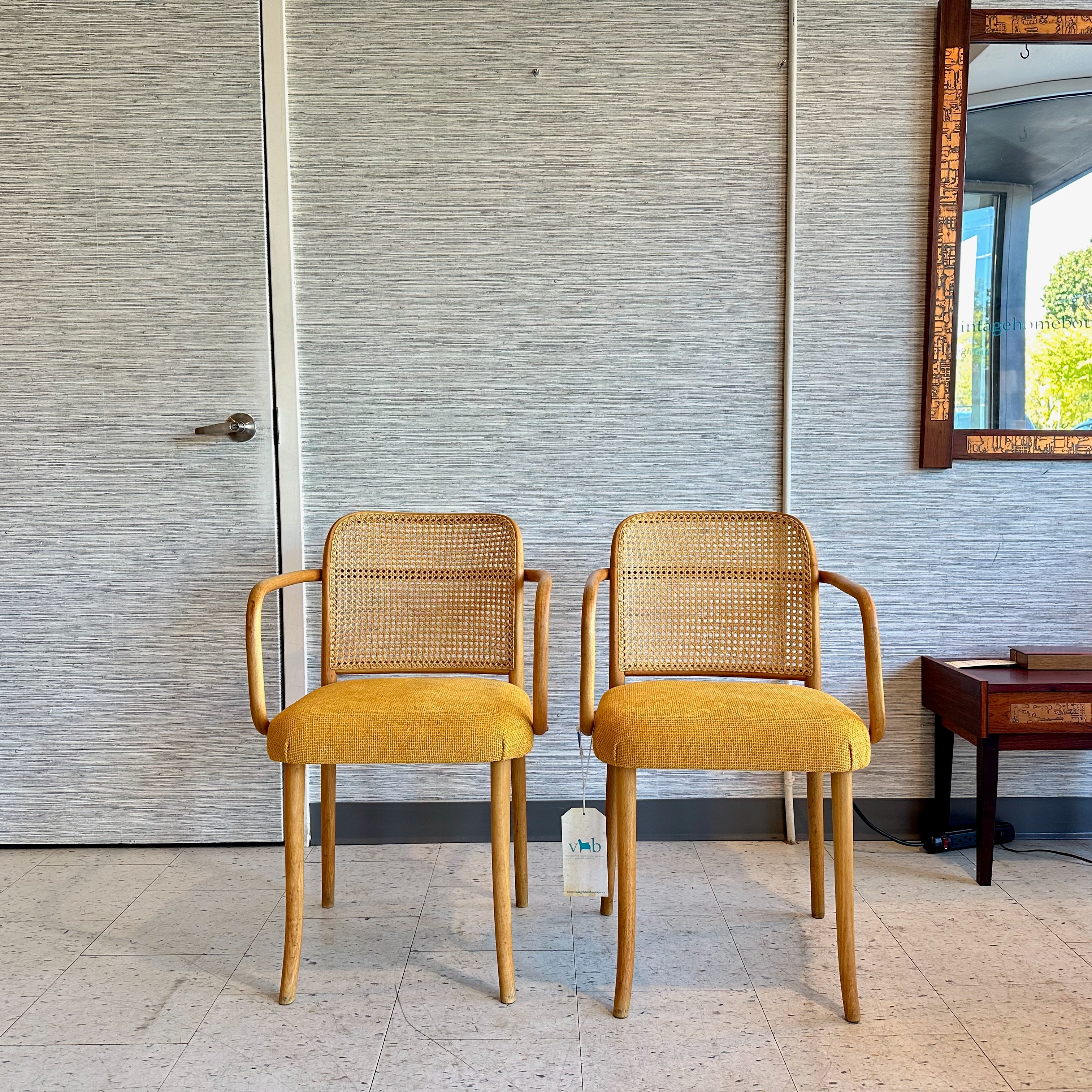 未使用品■THONET■定価116万円 S411 本革 チェア オットマンセット Josef Hoffmann Model A811 & A811/F Chairs | Thonet | Early Mid