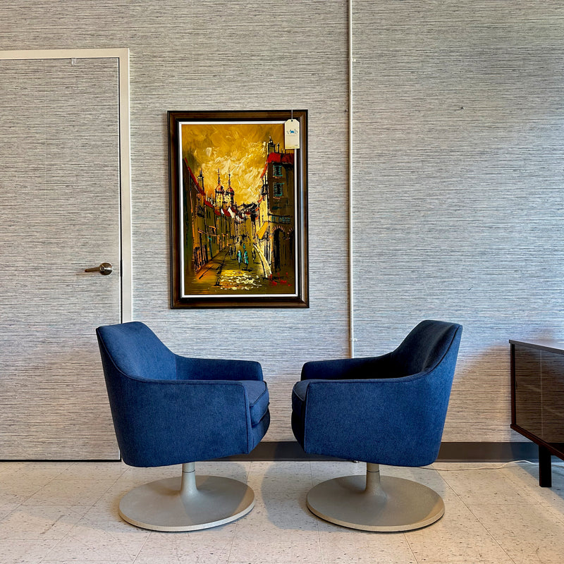Mid-Century Modern Swivel Armchair By Jens Risom