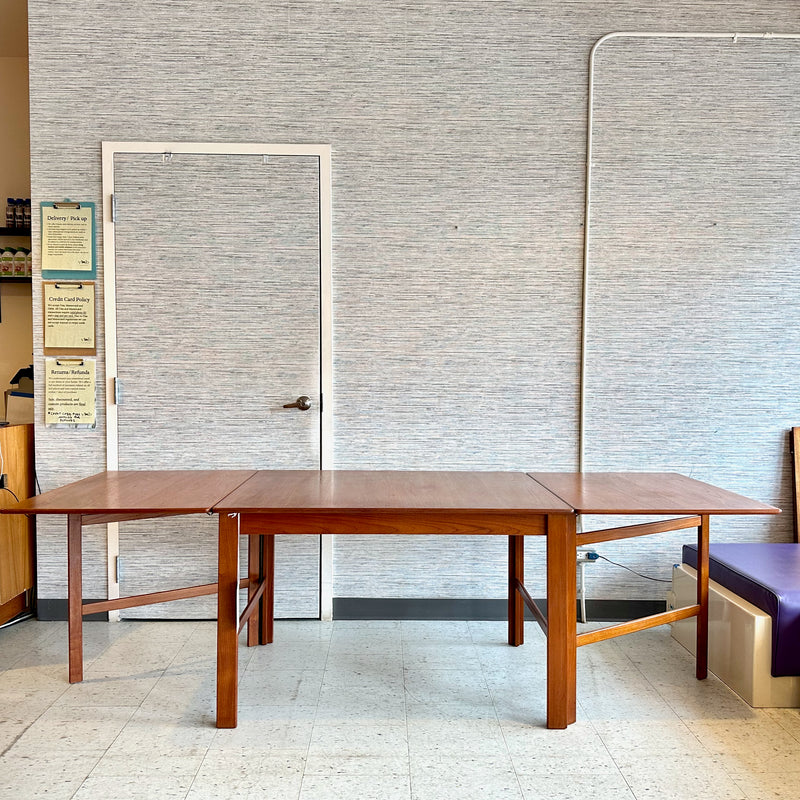 Mid-Century Teak Drop Leaf Gate Leg Dining Table By Borge Mogensen