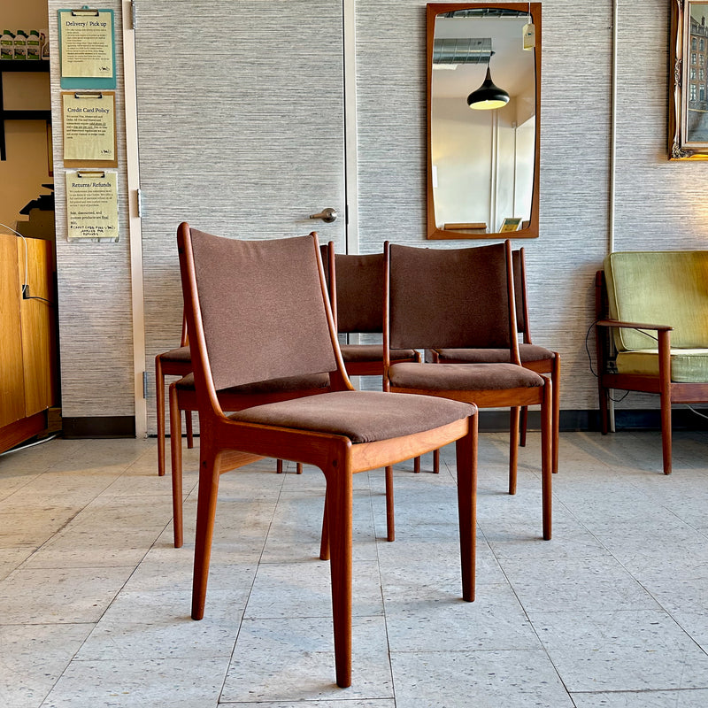 Mid Century Teak Dining Chairs By Johannes Andersen