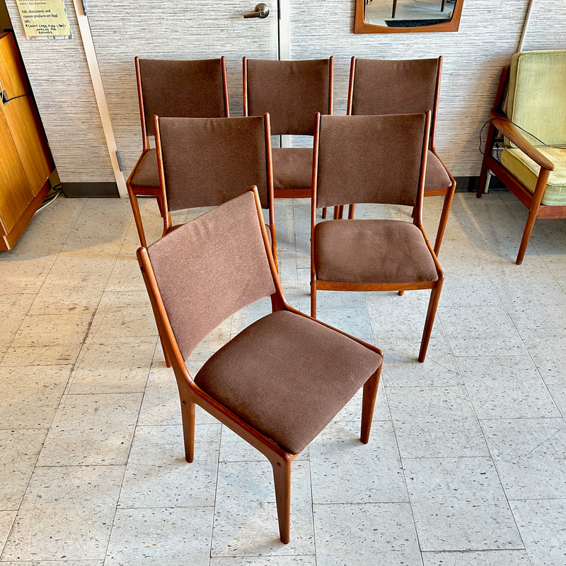 Mid Century Teak Dining Chairs By Johannes Andersen