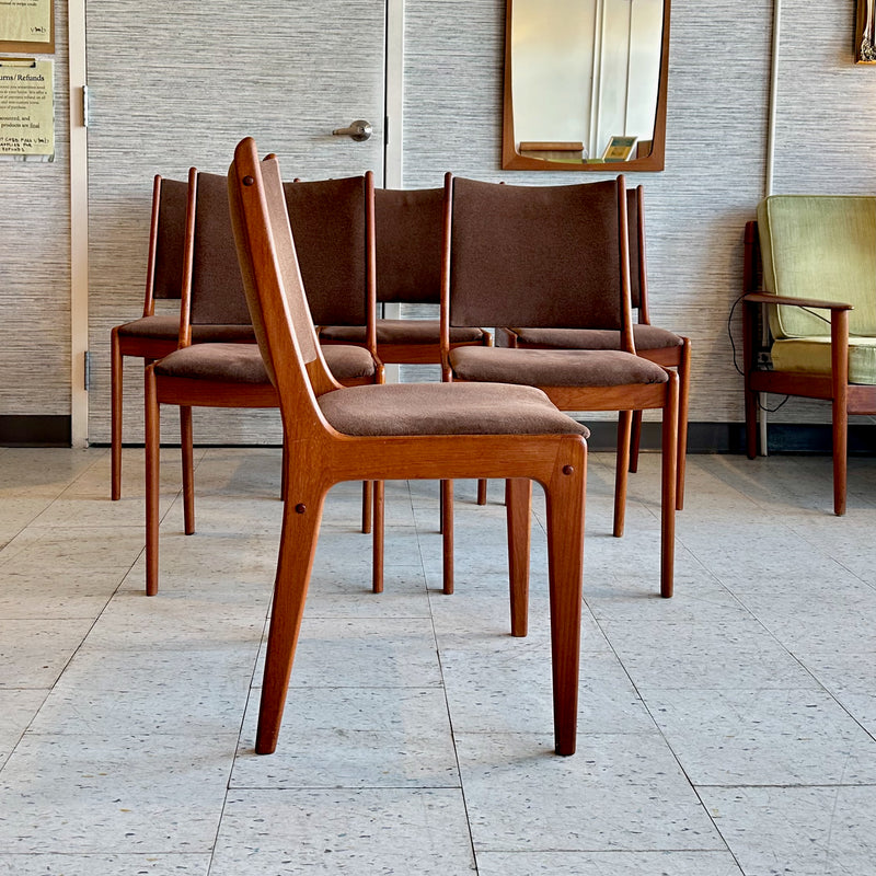 Mid Century Teak Dining Chairs By Johannes Andersen