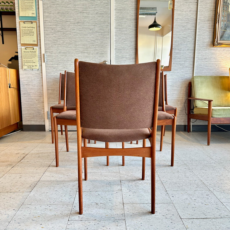 Mid Century Teak Dining Chairs By Johannes Andersen