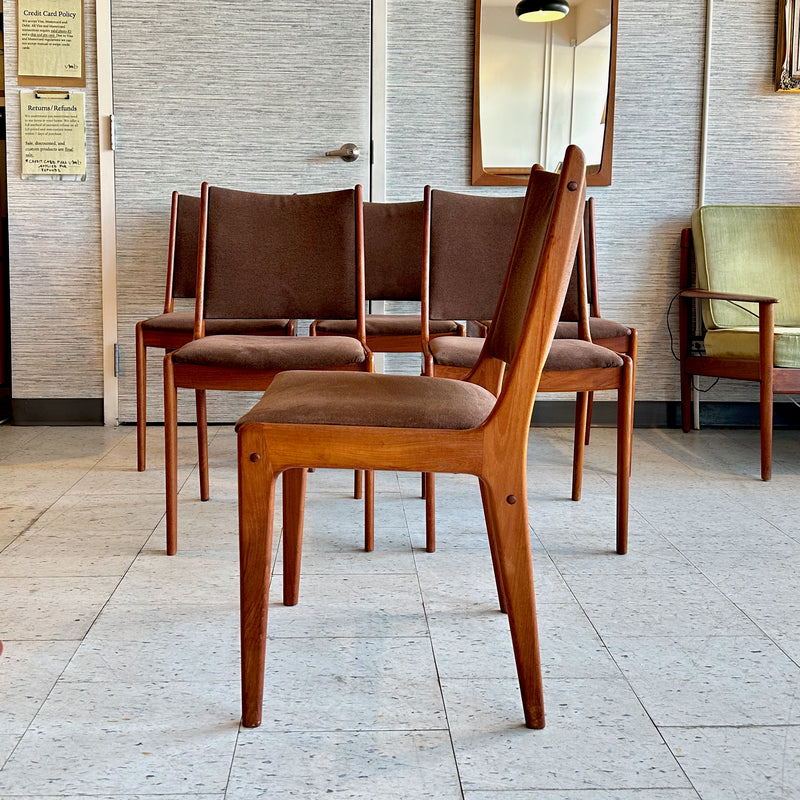 Mid Century Teak Dining Chairs By Johannes Andersen
