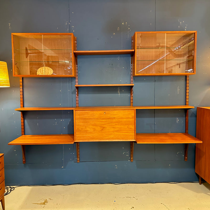 3 Section Mid-Century Teak System Cado Wall Unit By Poul Cadovius