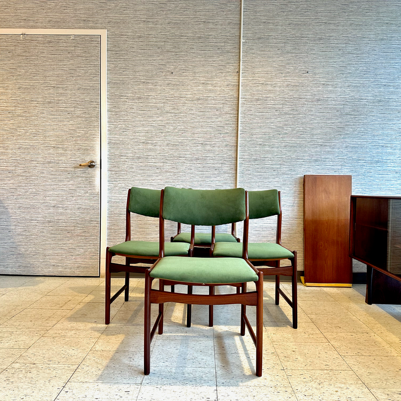 Belgian Mid-Century Modern Dining Chairs By De Coene Freres