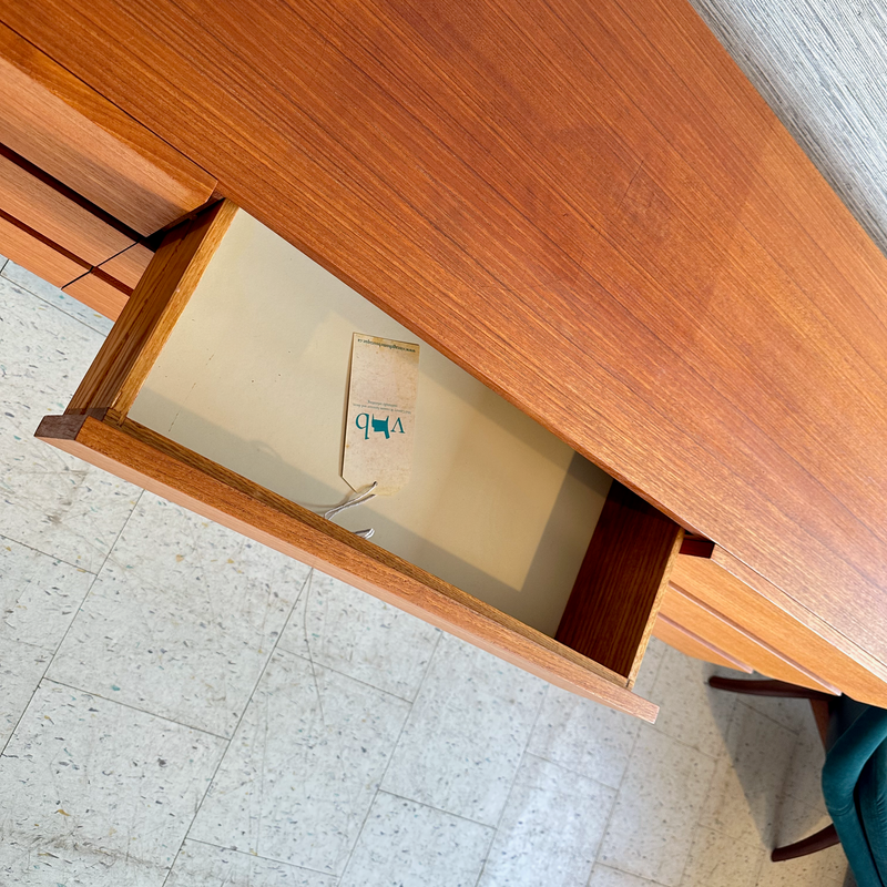 Canadian Mid-Century Modern Teak 9 Drawer Dresser By REFF Furniture