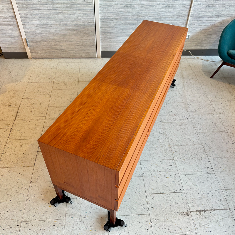 Canadian Mid-Century Modern Teak 9 Drawer Dresser By REFF Furniture