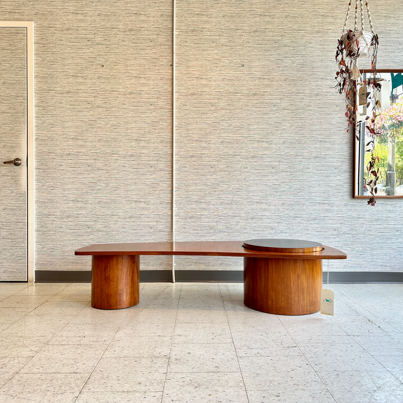 Canadian Mid-Century Teak Drum Coffee Table By R.S. Associates
