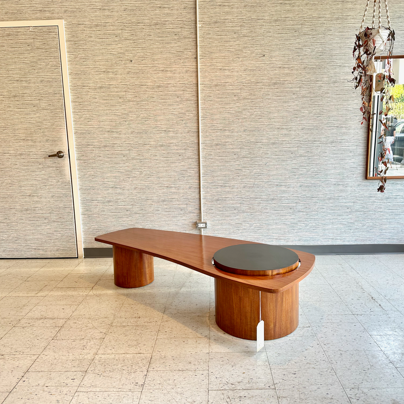 Canadian Mid-Century Teak Drum Coffee Table By R.S. Associates