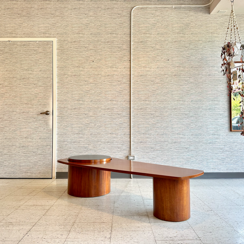 Canadian Mid-Century Teak Drum Coffee Table By R.S. Associates
