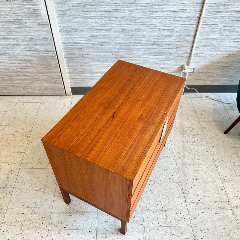 Compact Canadian Mid-Century Teak 3 Drawer Dresser By REFF