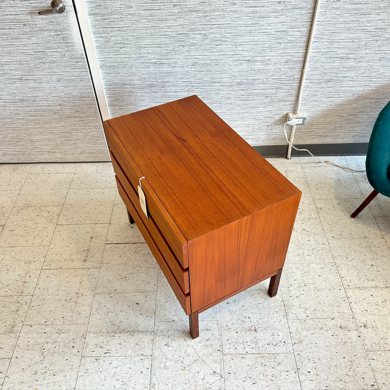 Compact Canadian Mid-Century Teak 3 Drawer Dresser By REFF