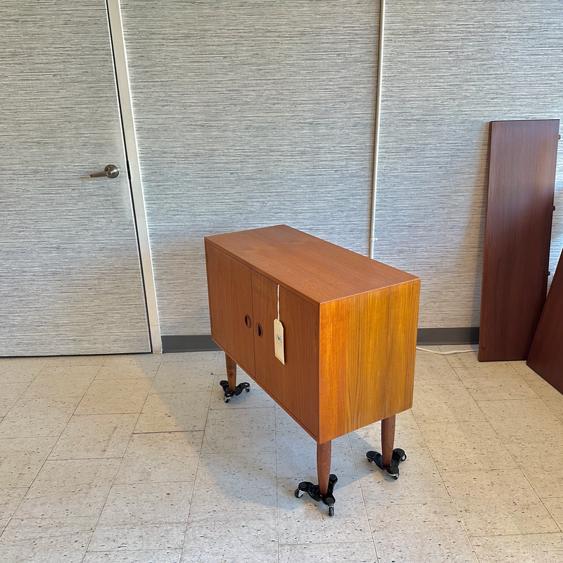 Compact Danish Mid-Century Teak 2 Door Cabinet
