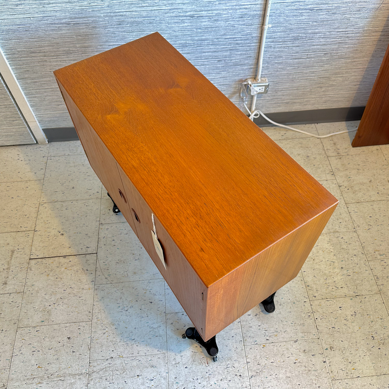Compact Danish Mid-Century Teak 2 Door Cabinet
