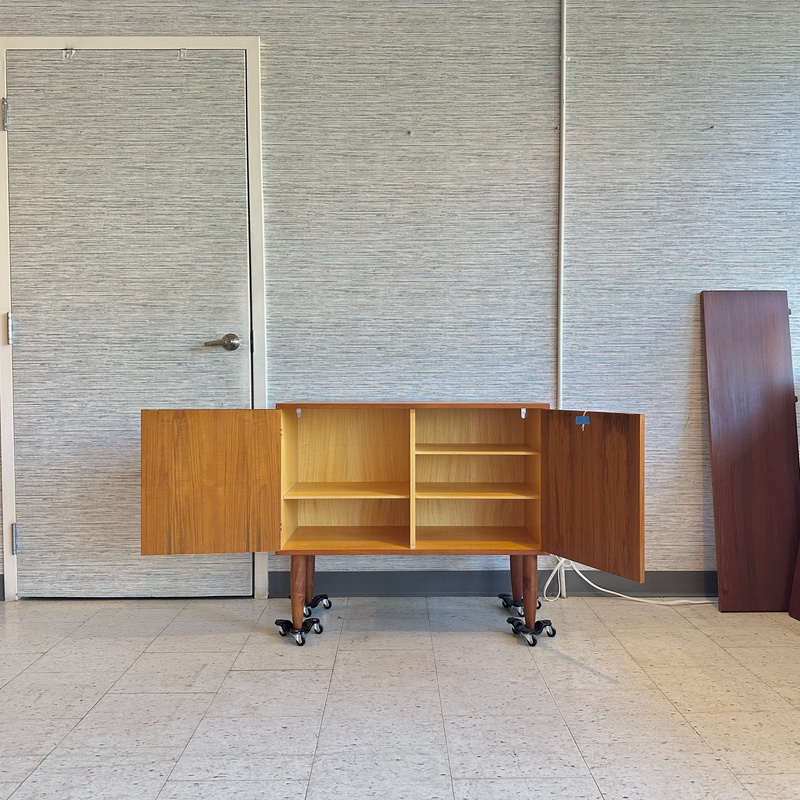 Compact Danish Mid-Century Teak 2 Door Cabinet