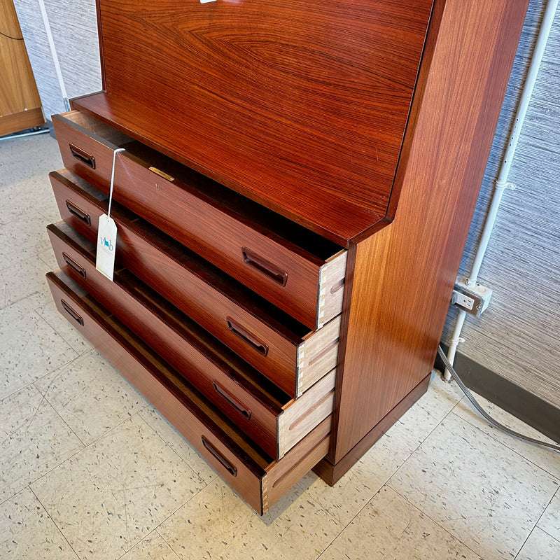 Compact Danish Modern Secretary Desk By Arne Wahl Iversen In Brazilian Rosewood