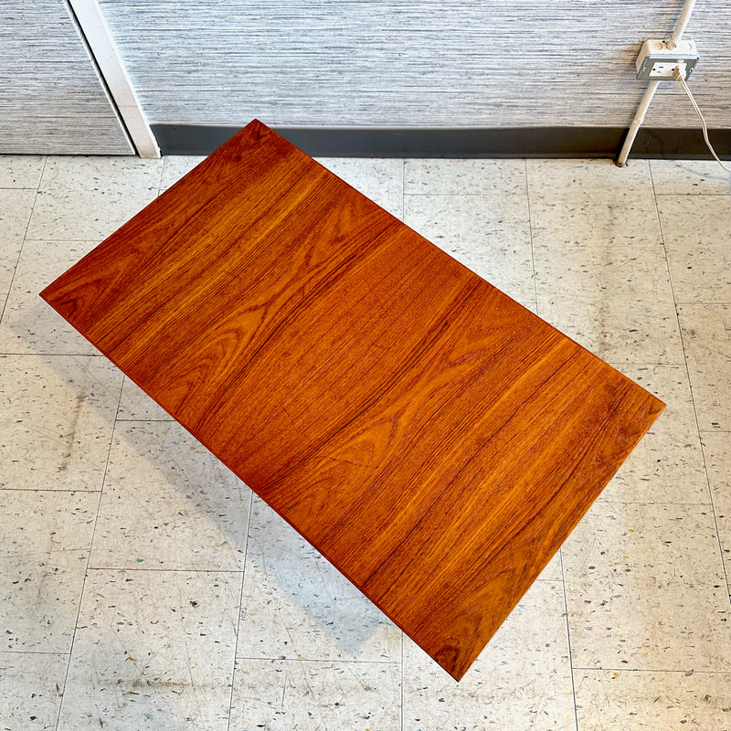 Compact Danish Modern Teak Coffee Table With McCobb Legs