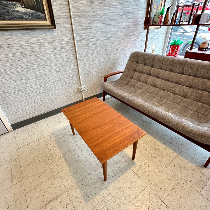 Compact Danish Modern Teak Coffee Table With McCobb Legs