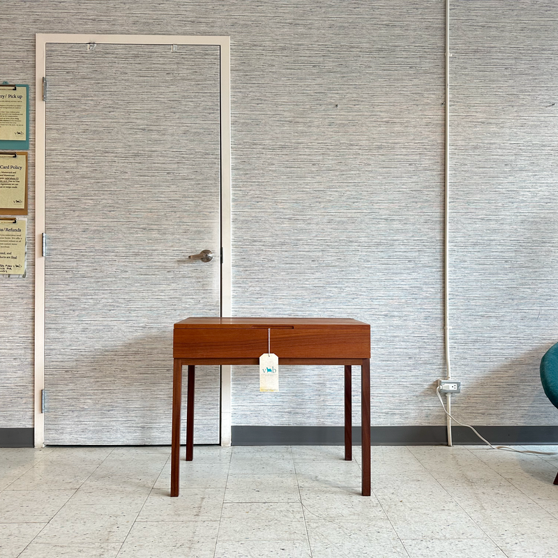 Compact Mid-Century Modern Teak Entry Table Or Vanity By REFF