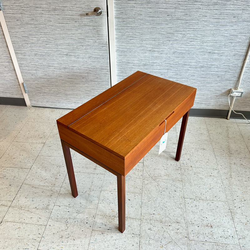 Compact Mid-Century Modern Teak Entry Table Or Vanity By REFF