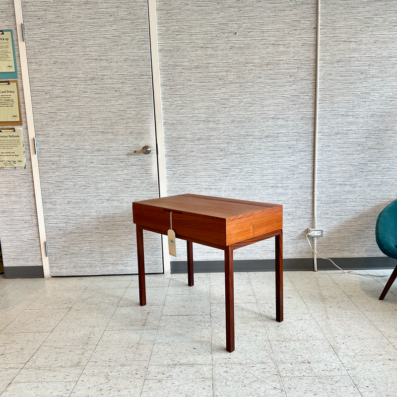 Compact Mid-Century Modern Teak Entry Table Or Vanity By REFF