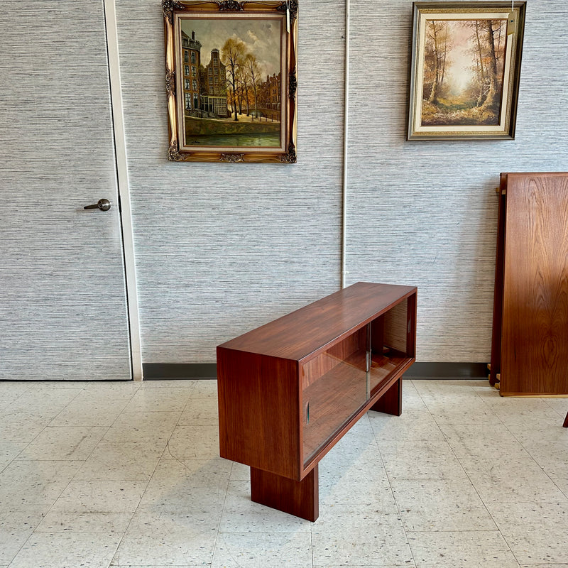 Compact Mid-Century Modern Teak TV Stand Or Display Cabinet By Troeds