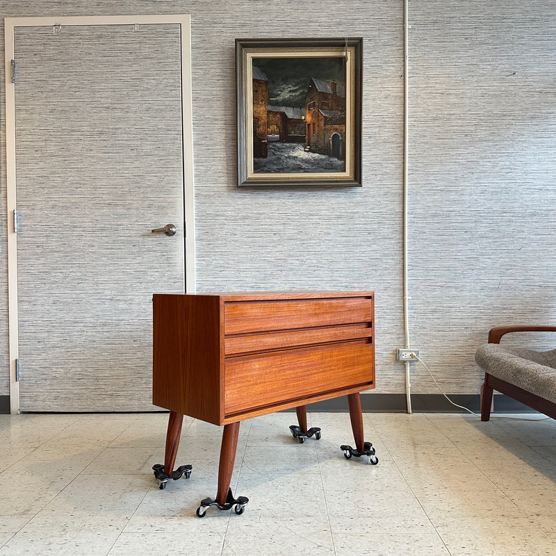 Compact Mid-Century Teak 3 Drawer Cabinet By REFF