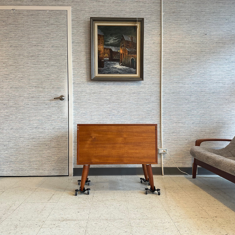 Compact Mid-Century Teak Media Cabinet Or Bar