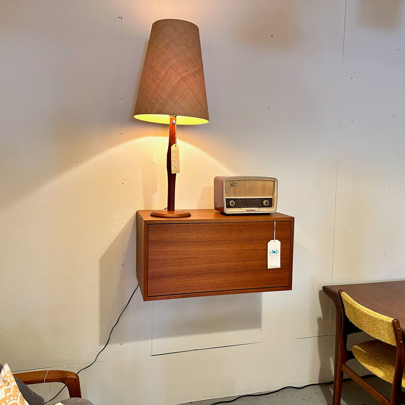 Compact Mid-Century Teak Wall Mount Cabinet