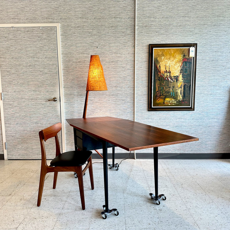 Danish Mid-Century Rosewood Extendable Asymmetric Desk