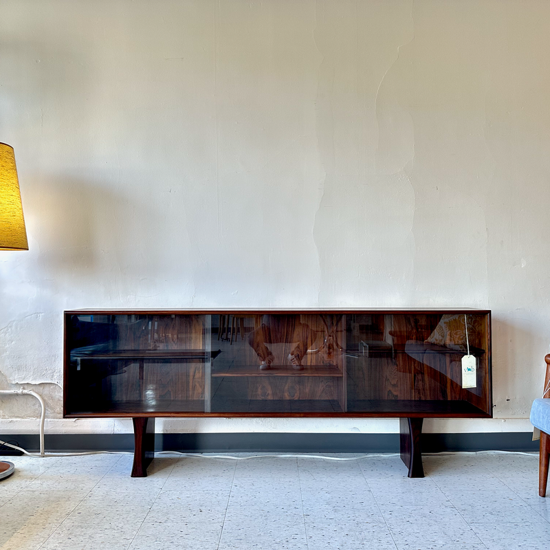Danish Mid-Century Rosewood Media Cabinet By HP Hansen