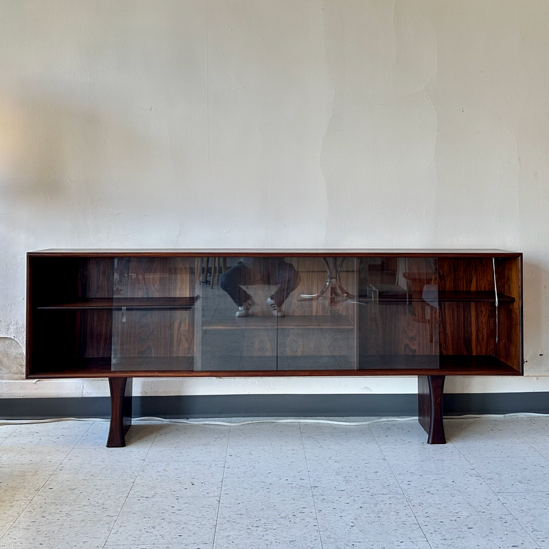 Danish Mid-Century Rosewood Media Cabinet By HP Hansen