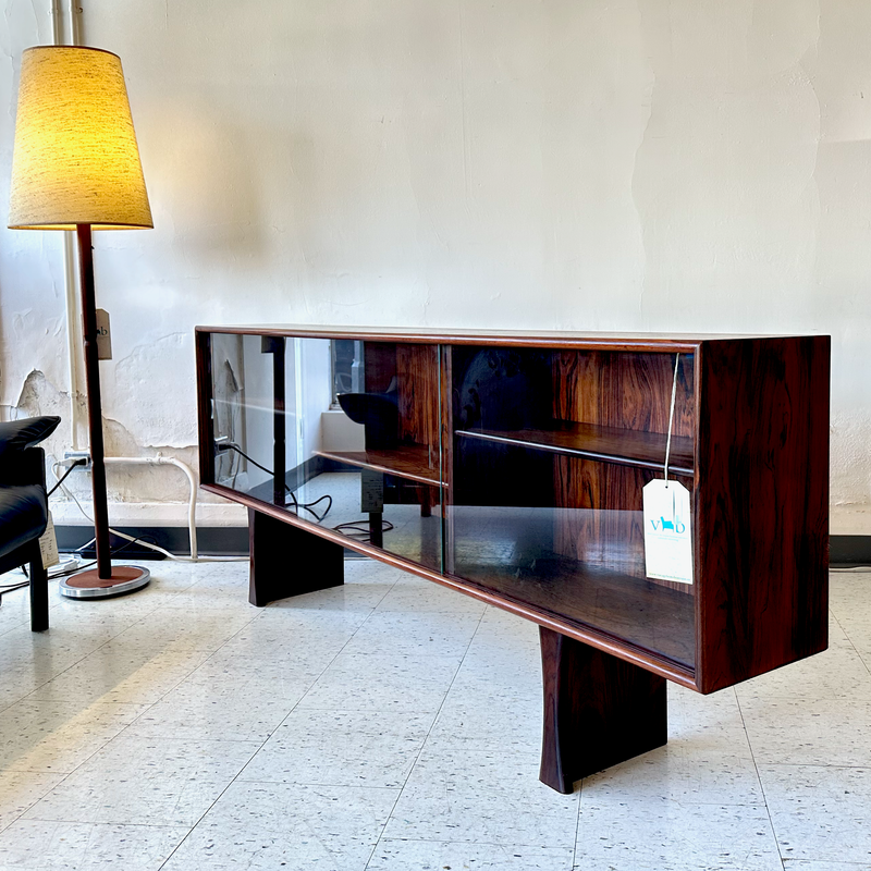 Danish Mid-Century Rosewood Media Cabinet By HP Hansen