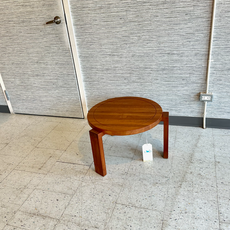 Danish Mid-Century Round Teak Coffee Table By Hans Andersen For Artex