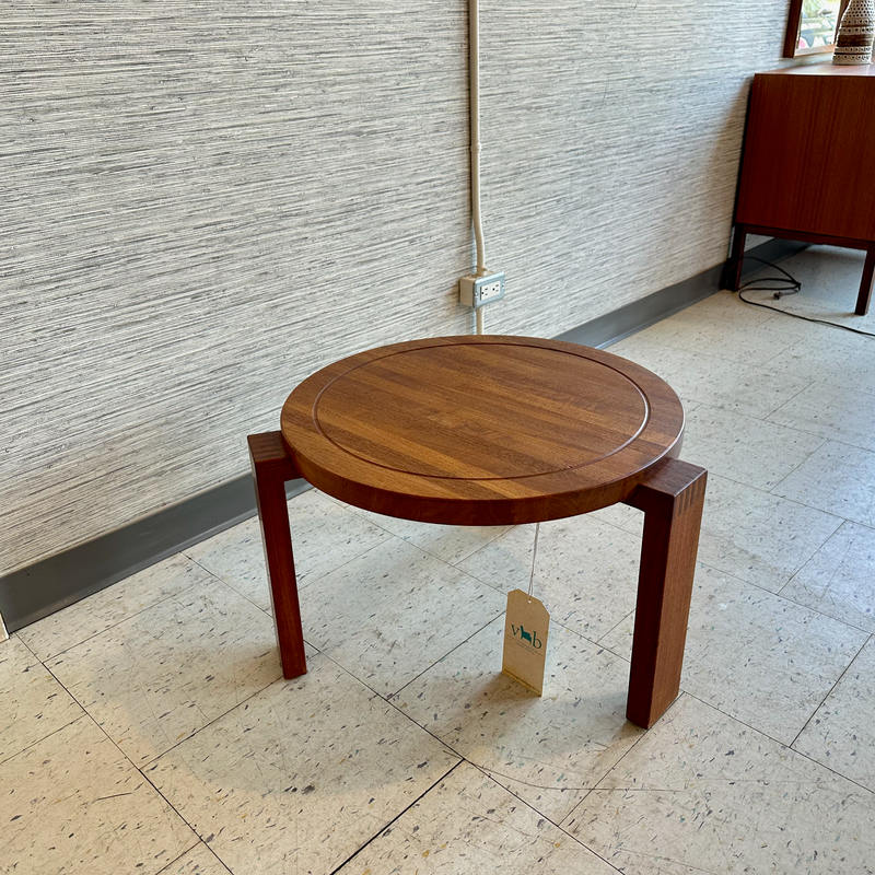 Danish Mid-Century Round Teak Coffee Table By Hans Andersen For Artex