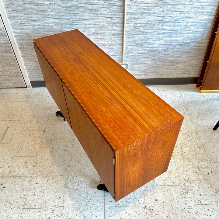 Danish Modern Compact Teak Sideboard By Poul Hundevad Co