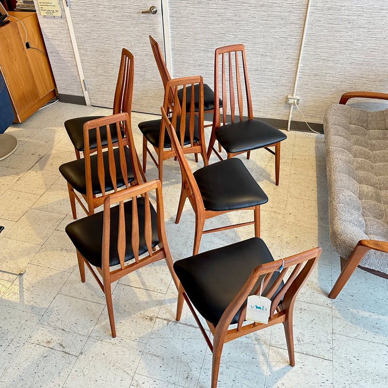 Danish Modern Dining Chairs By Niels Koefoed In Teak Model Eva