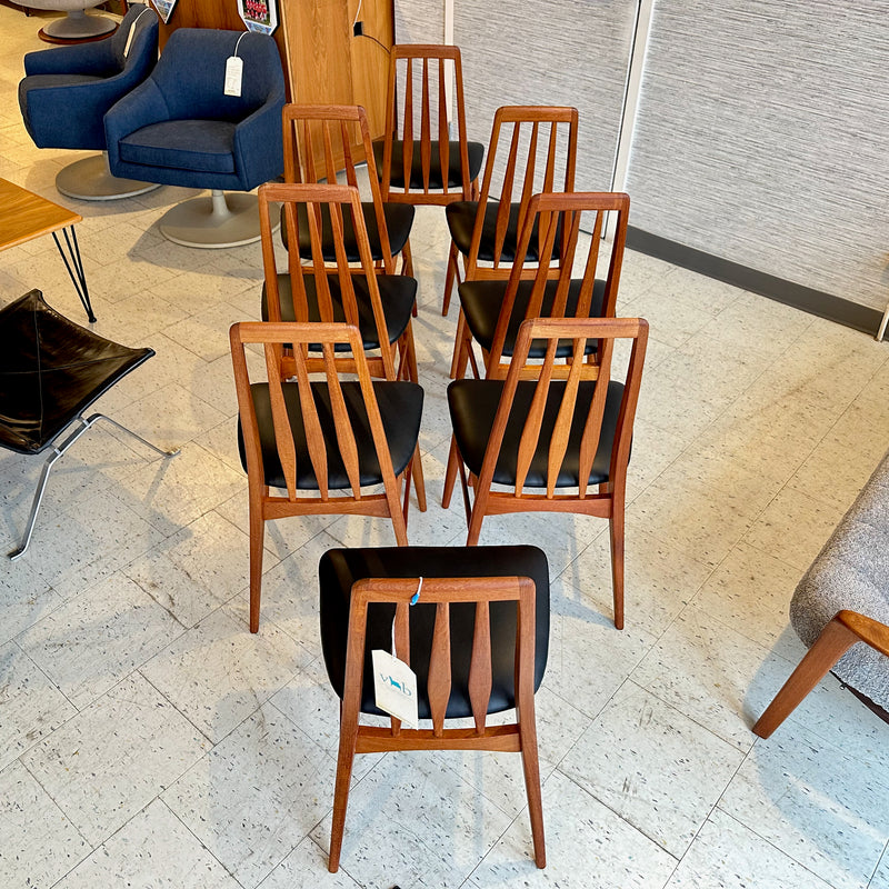 Danish Modern Dining Chairs By Niels Koefoed In Teak Model Eva