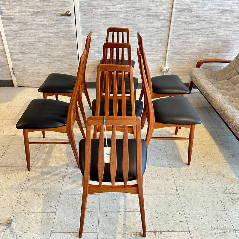 Danish Modern Dining Chairs By Niels Koefoed In Teak Model Eva