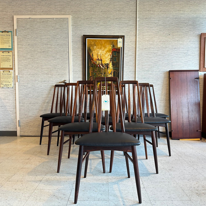 Danish Modern Dining Chairs By Niels Koefoed Model Eva In Rosewood