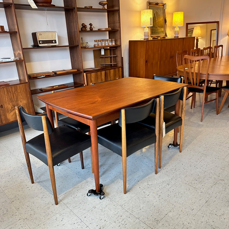 Danish Modern Extending Dining Table In Teak