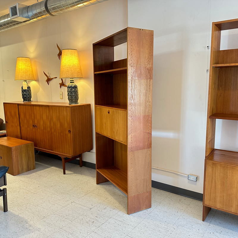 Danish Modern Freestanding Teak Wall Unit By Rud Thygesen & Johnny Sorensen