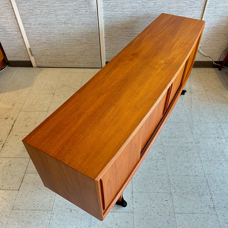 Danish Modern Teak Bow Front Sideboard by HP Hansen Mobelindustri