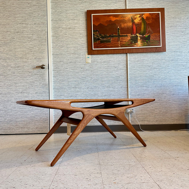 Danish Modern Teak Coffee Table By Johannes Andersen For CFC Silkeborg