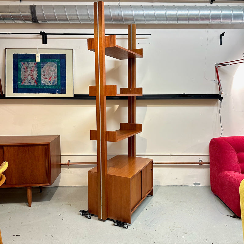 Danish Modern Teak Freestanding Wall Unit